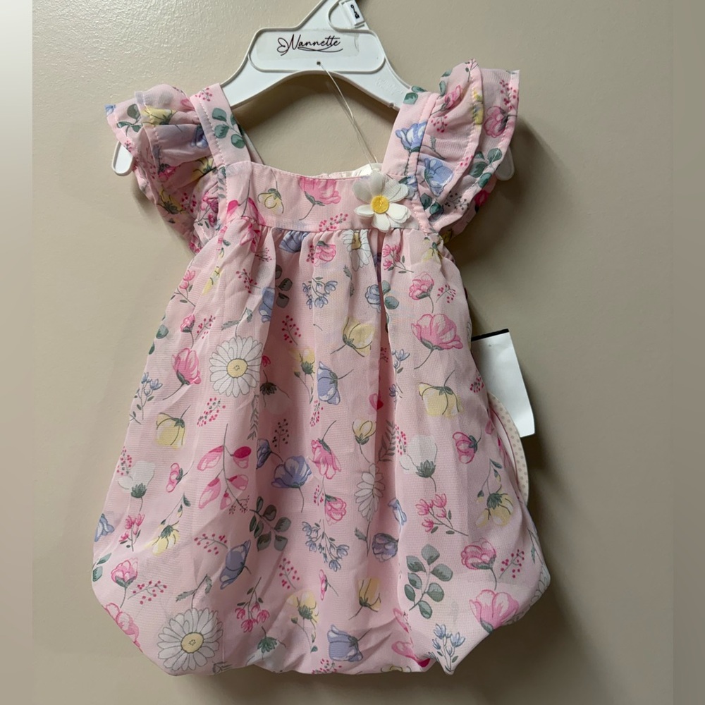 Nannette Pink Floral Kids Bodysuit